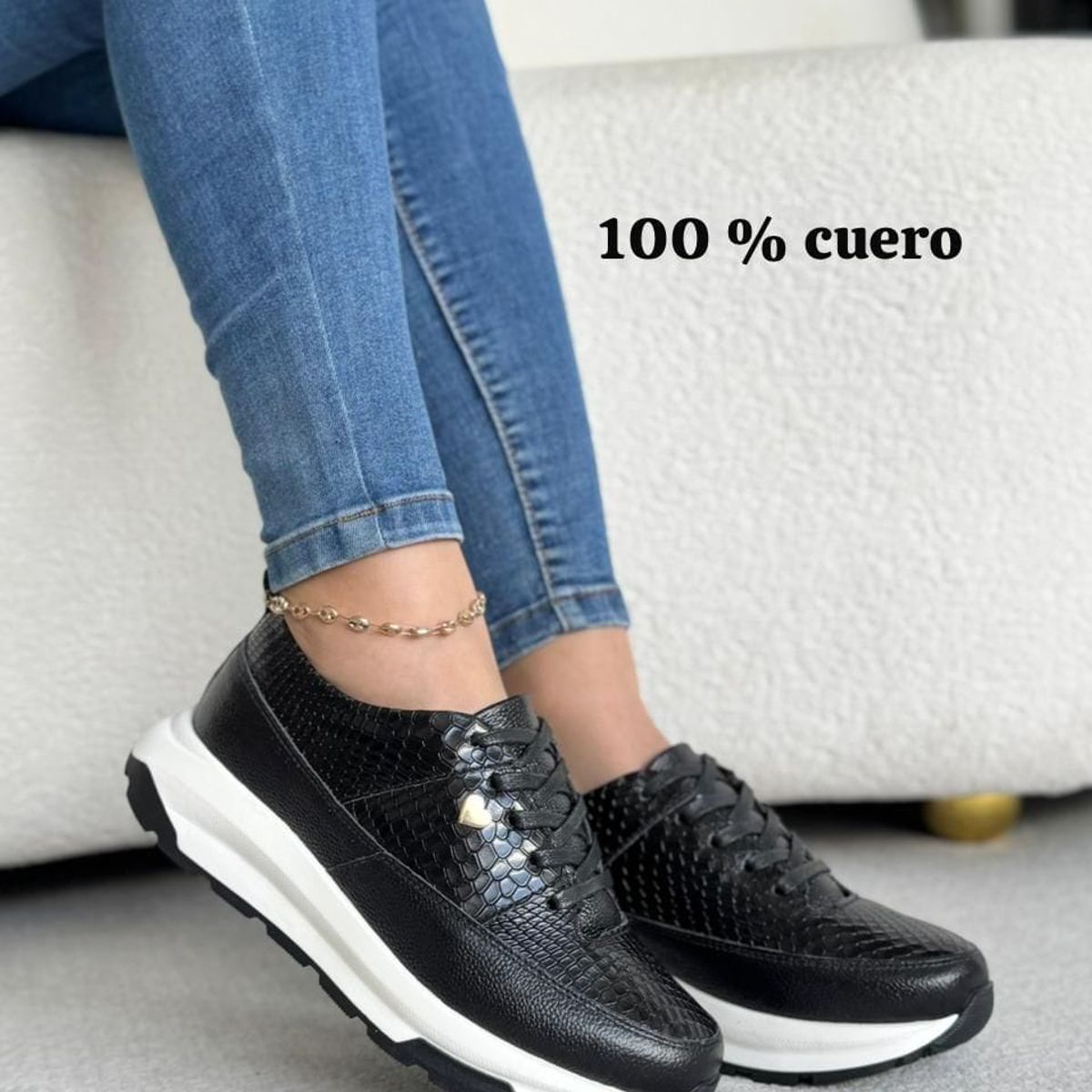 EVEGONZ - Tenis En Cuero Zapato Urban Casual de Moda