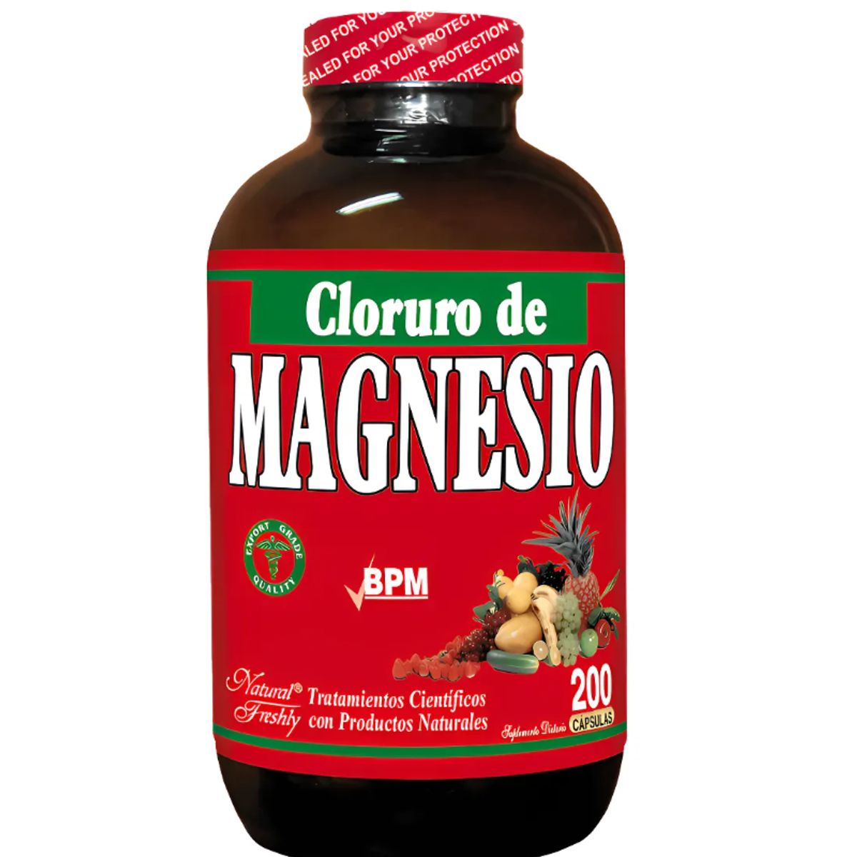 NATURAL FRESHLY - ALIMENTO CON CLORURO DE MAGNESIO X 200 UNIDADES.