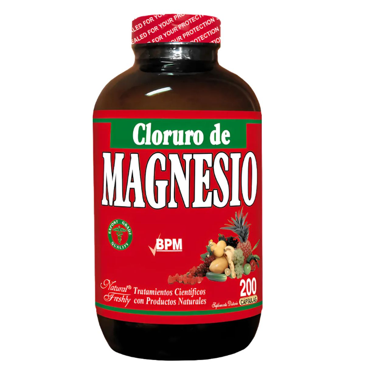 NATURAL FRESHLY - ALIMENTO CON CLORURO DE MAGNESIO X 200 UNIDADES.