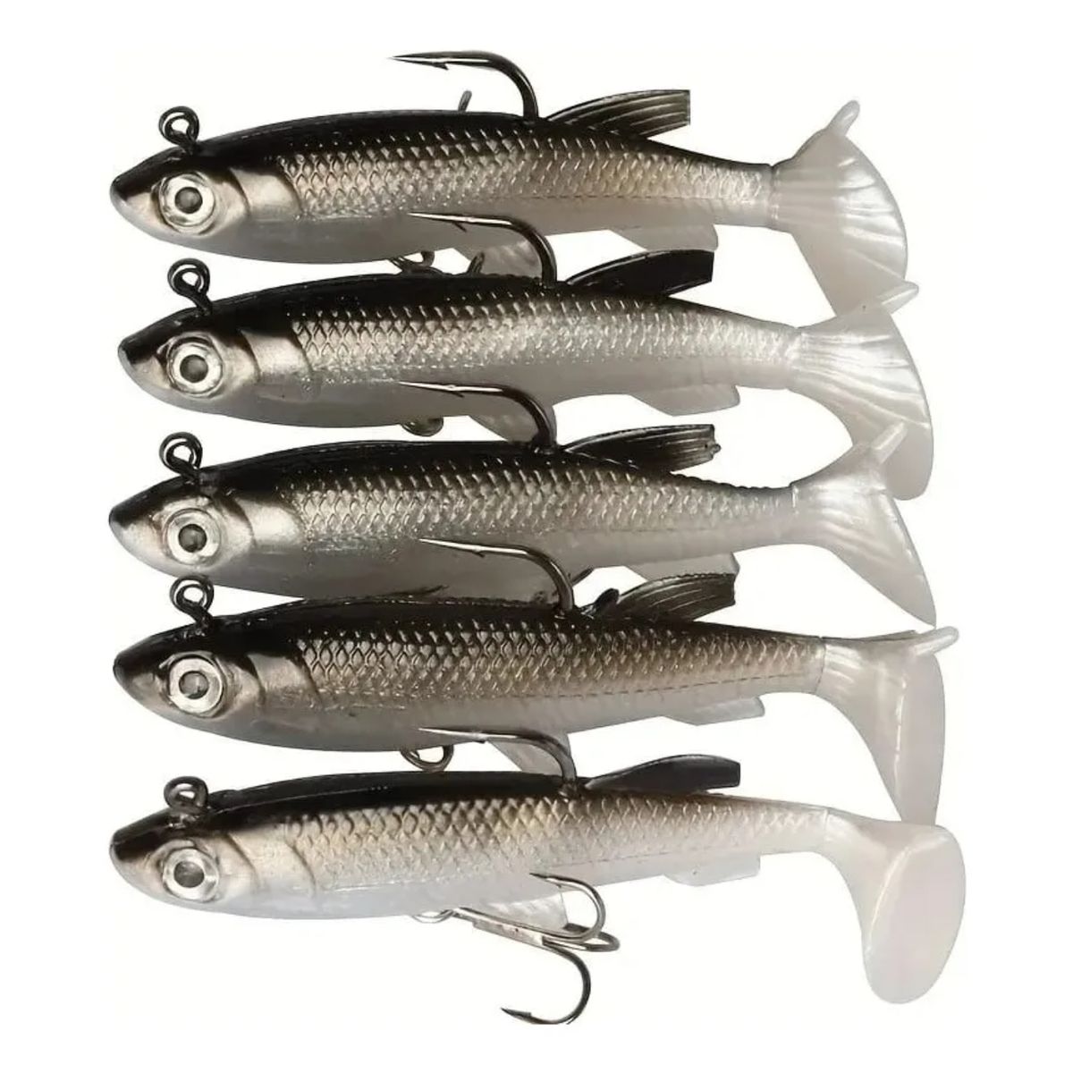 GENERICO - Señuelos De Pescar 5 Unidades En Silicona Peces Grandes 10lb