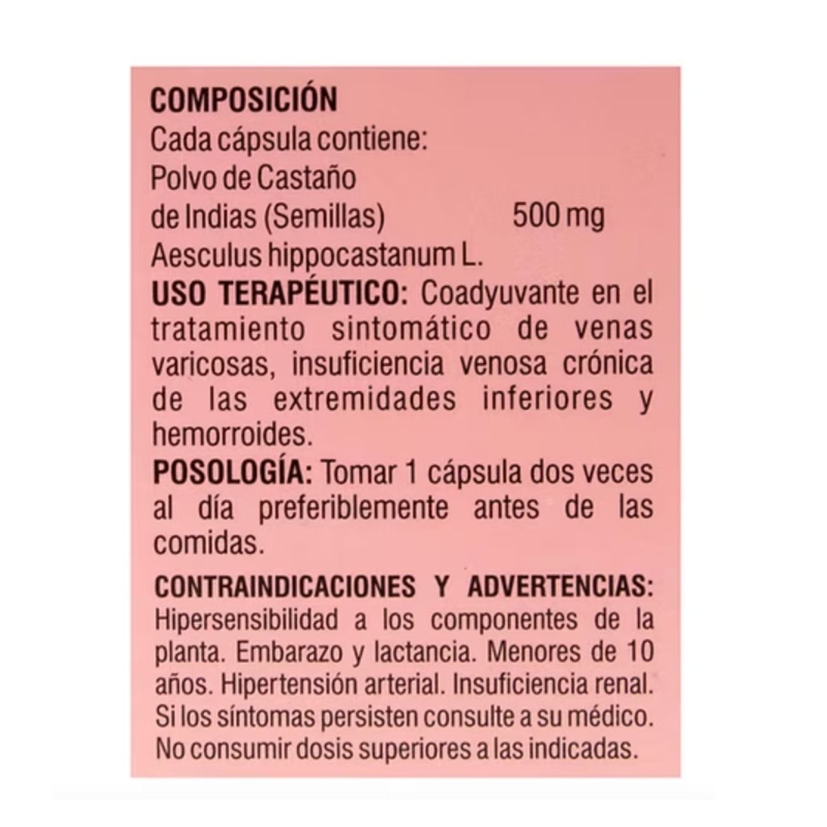 NATURAL FRESHLY - SUPLEMENTO CASTAÑO DE INDIAS 500 MG X 30 CAPSULAS/ VENASFULL