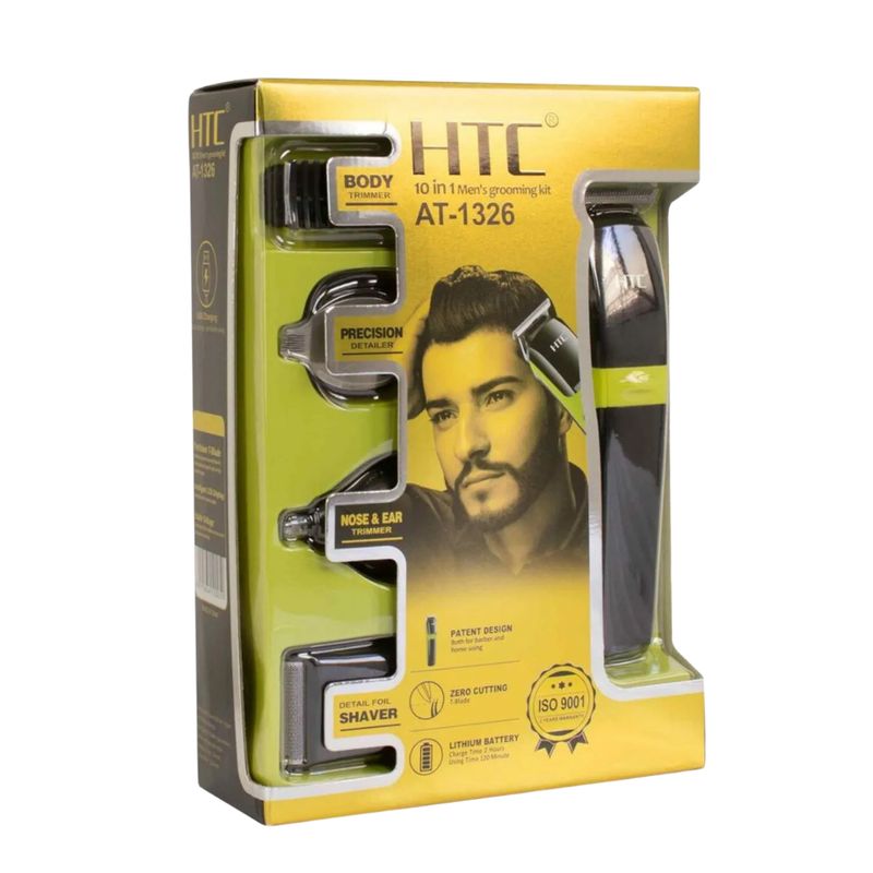 HTC - Maquina Barbera Afeitar Patillera Htc 1326 Todo En 1 Accesorios