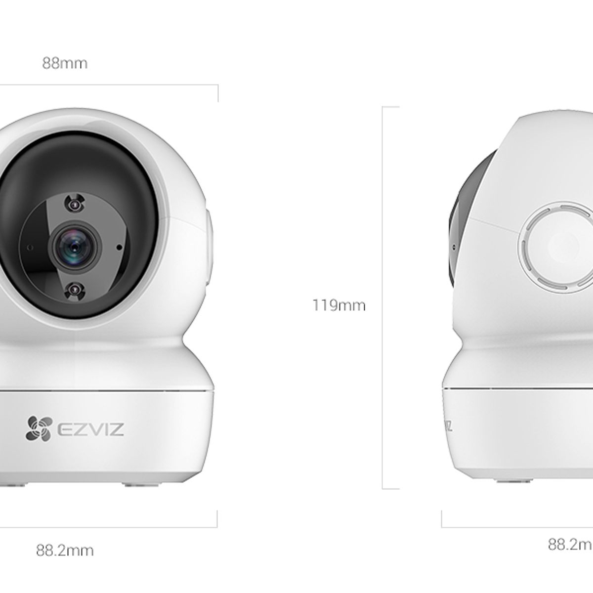 EZVIZ - CÁMARA DE SEGURIDAD WIFI 2K 3MP 360° VISION NOCTURNA A COLOR INTERIOR