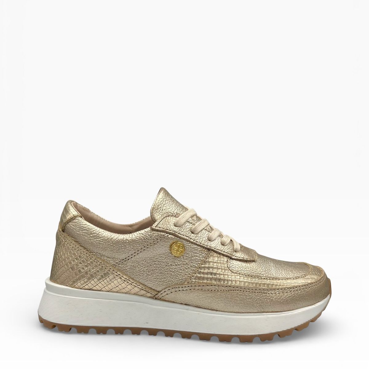 CALZADO BONT - Tenis Mujer Cuero 100% Dorados  Elegantes, Cómodos y Resistentes  Bont Catania
