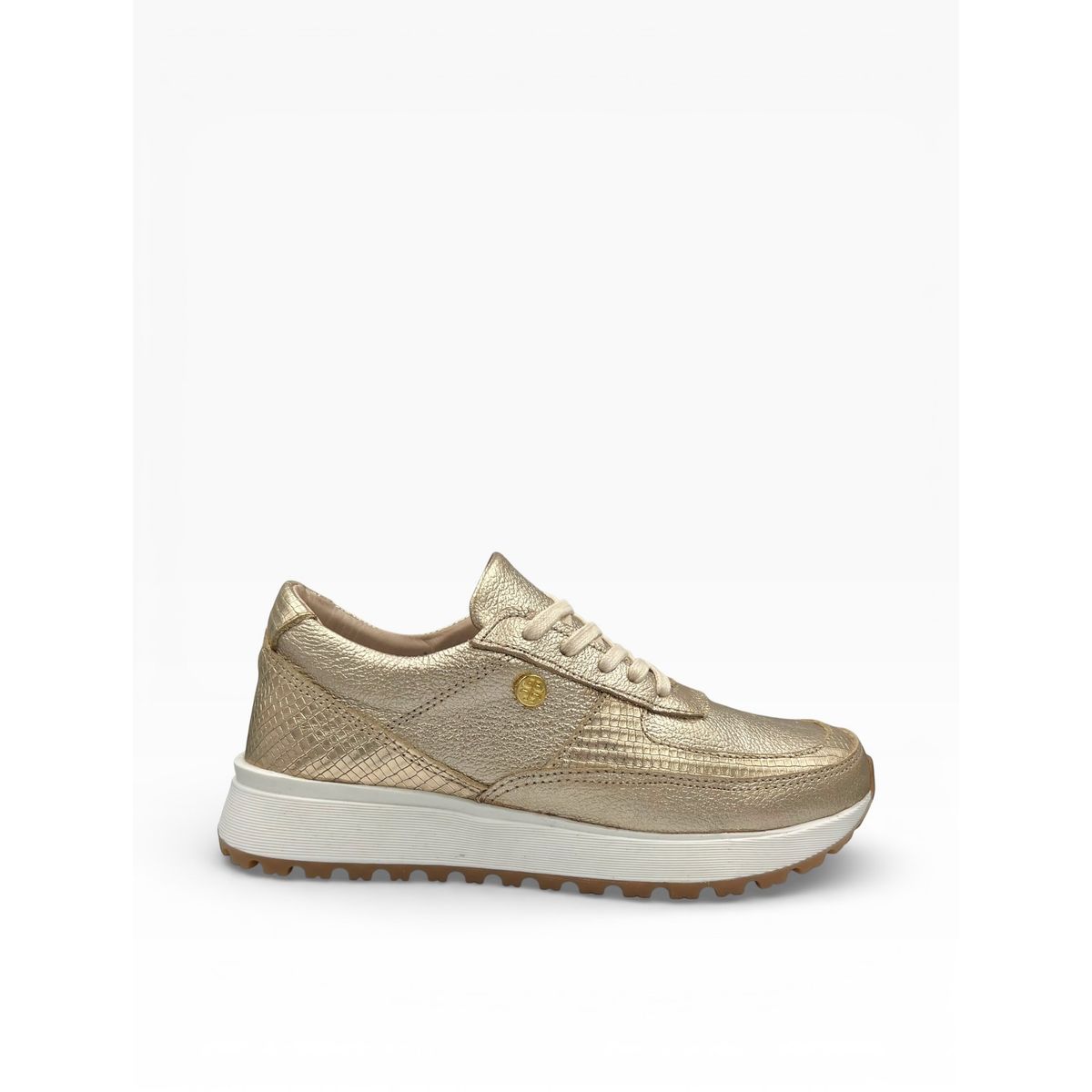 CALZADO BONT - Tenis Mujer Cuero 100% Dorados  Elegantes, Cómodos y Resistentes  Bont Catania