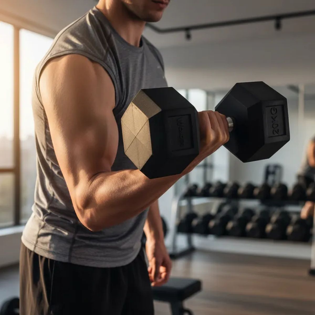 WONDER SPORT - PESAS MANCUERNAS DE 20 KG HEXAGONALES PROFESIONALES EN GOMA