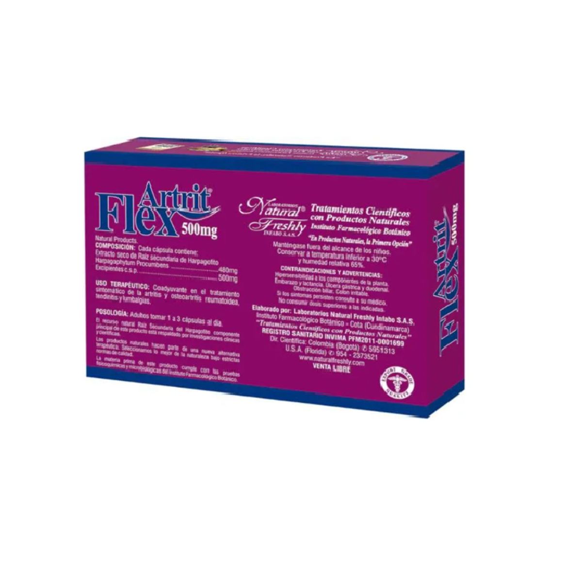 NATURAL FRESHLY - SUPLEMENTO CON HIERBAS + MINERALES X 30 CAPSULAS/ ARTRIT FLEX.