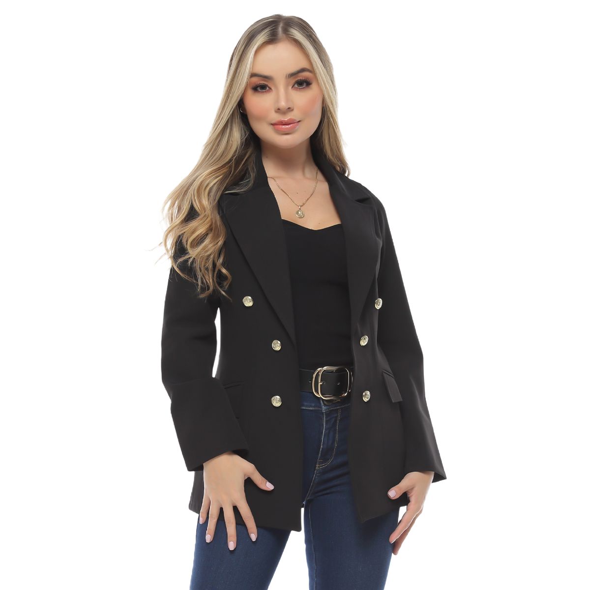 SYK - Blazer Para Mujer Botones Chaqueta Moderna Colores