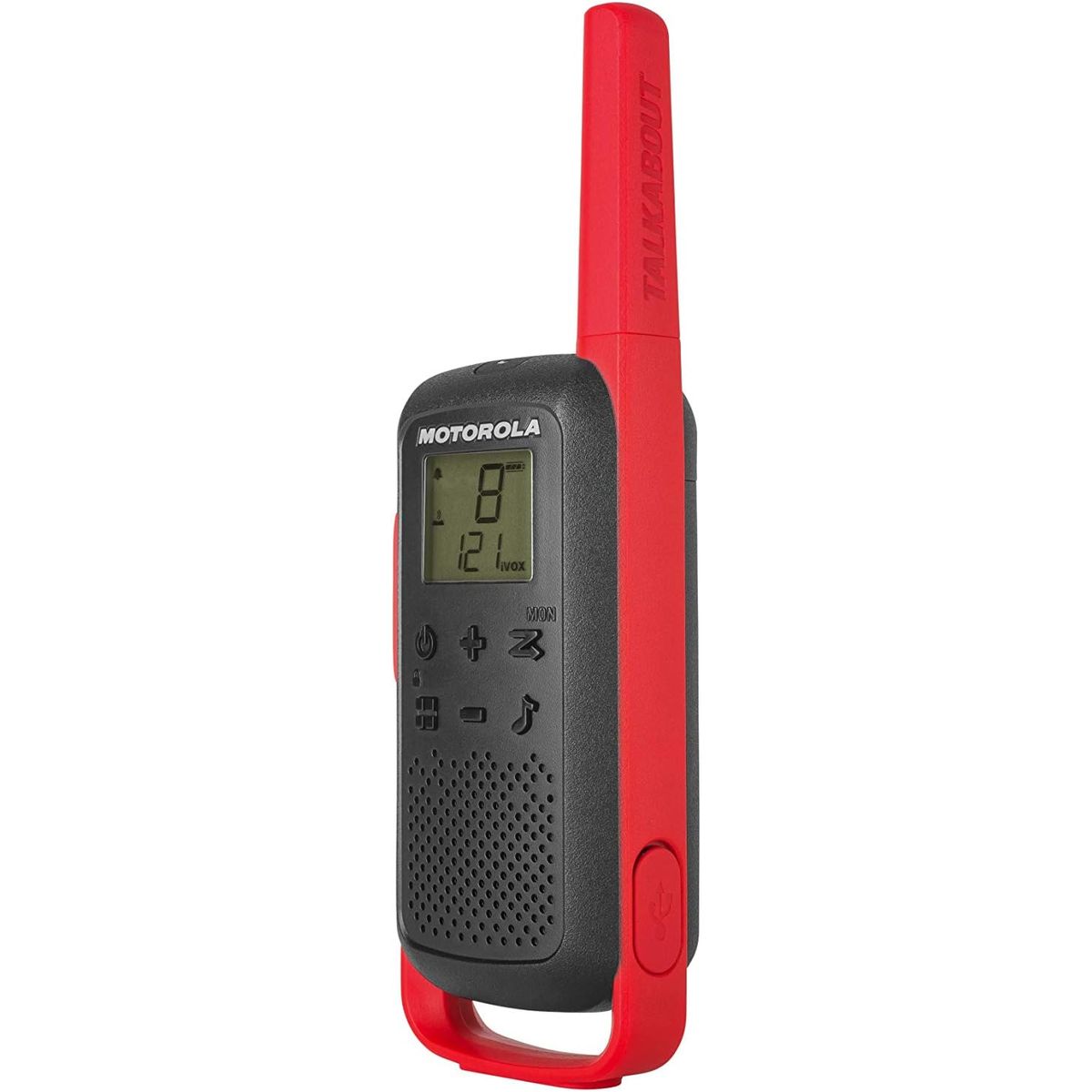 MOTOROLA - Radio Motorola T210 Radio bidireccional negro con rojo