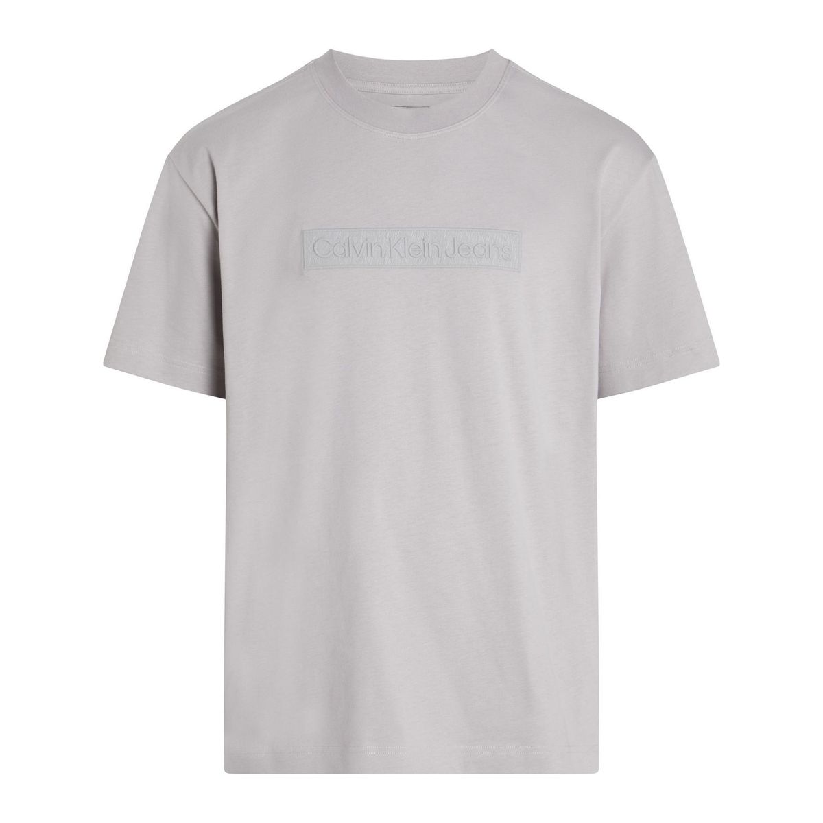 CALVIN KLEIN - Camiseta gris con logo bordado en caja Calvin Klein