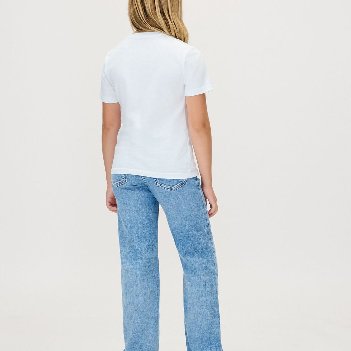 CALVIN KLEIN - Camiseta blanca infantil con monograma Calvin Klein