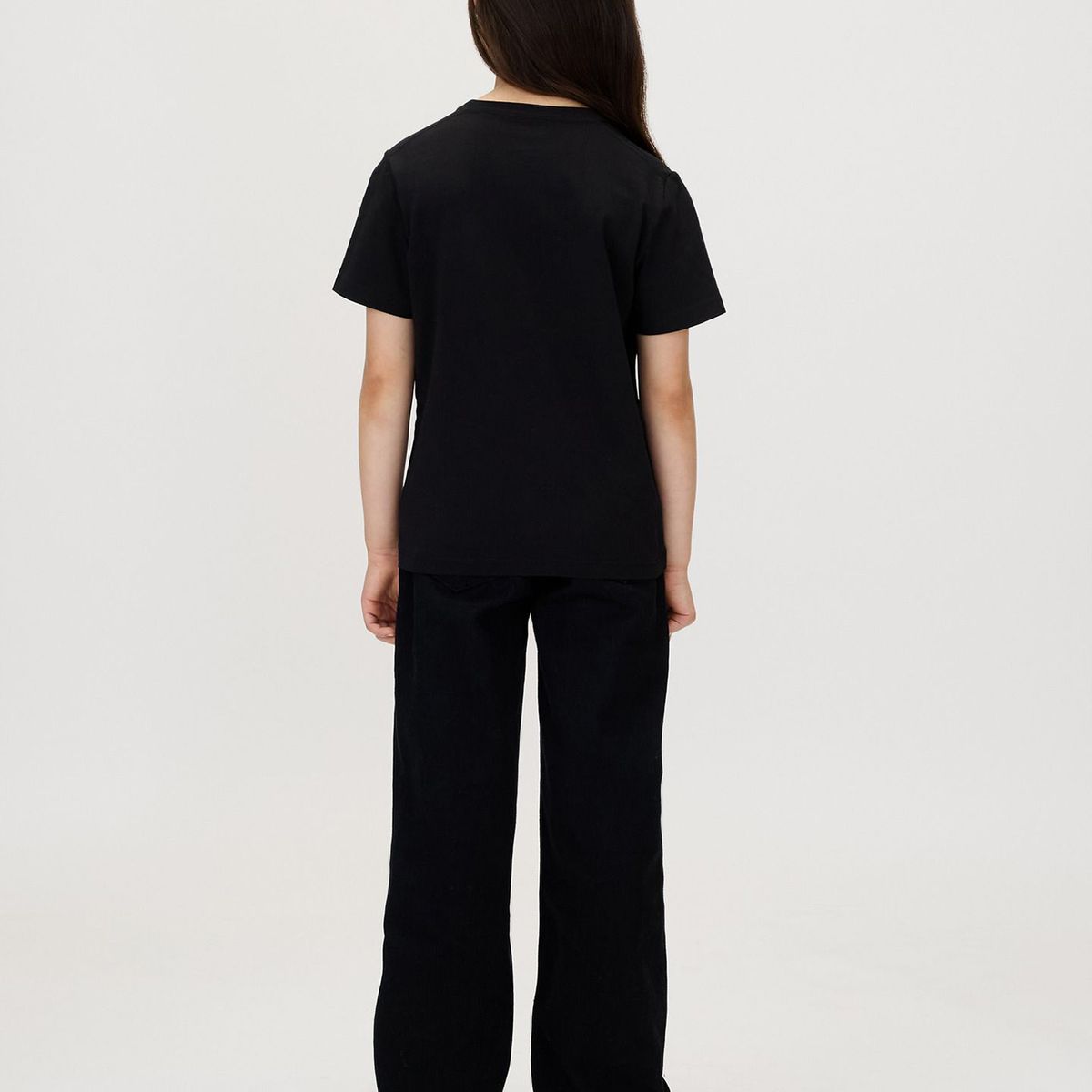 CALVIN KLEIN - Camiseta negra infantil con monograma Calvin Klein