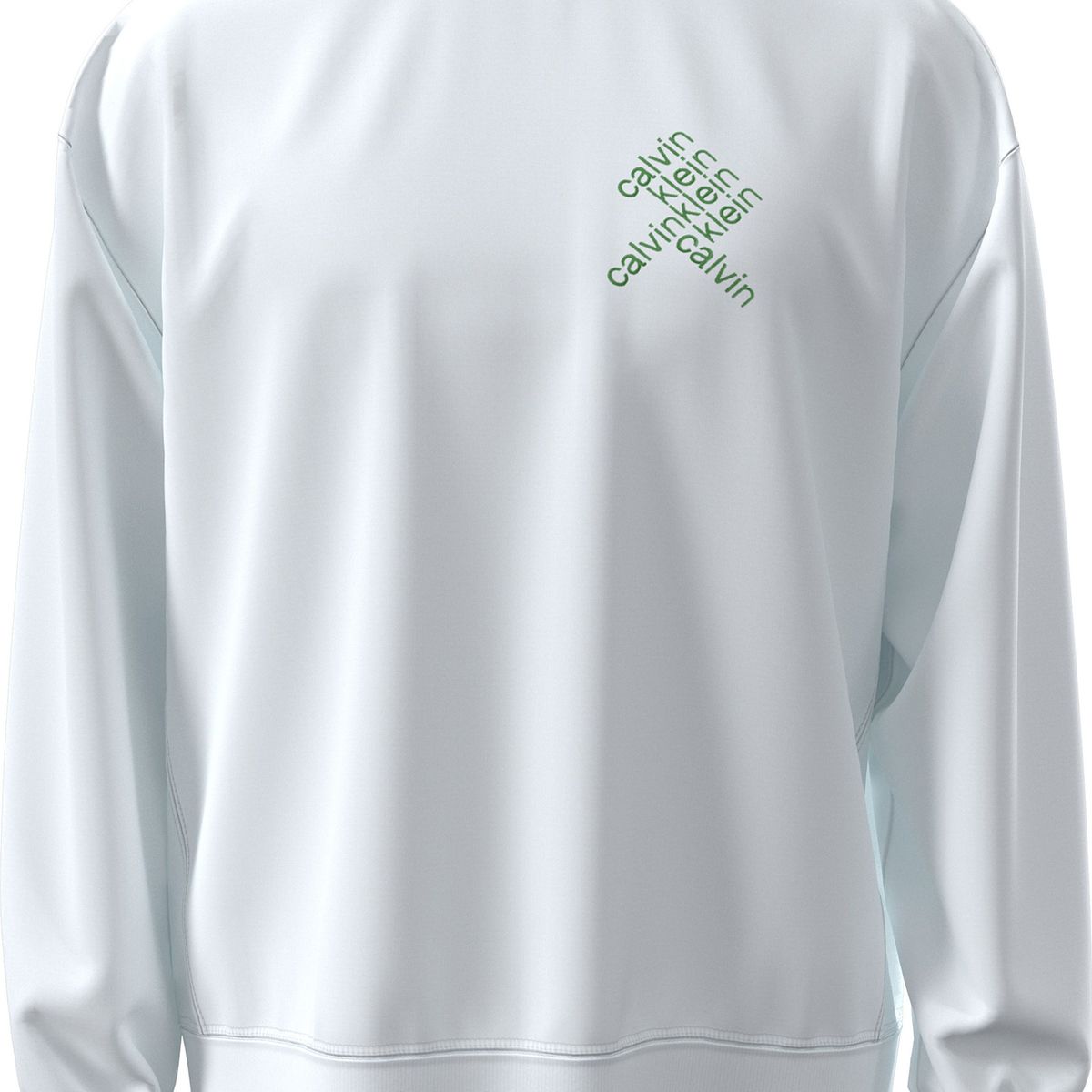 CALVIN KLEIN - Buzo blanco con logo gráfico Calvin Klein