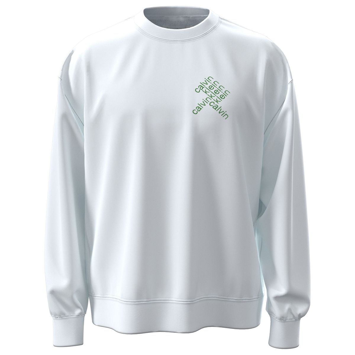 CALVIN KLEIN - Buzo blanco con logo gráfico Calvin Klein