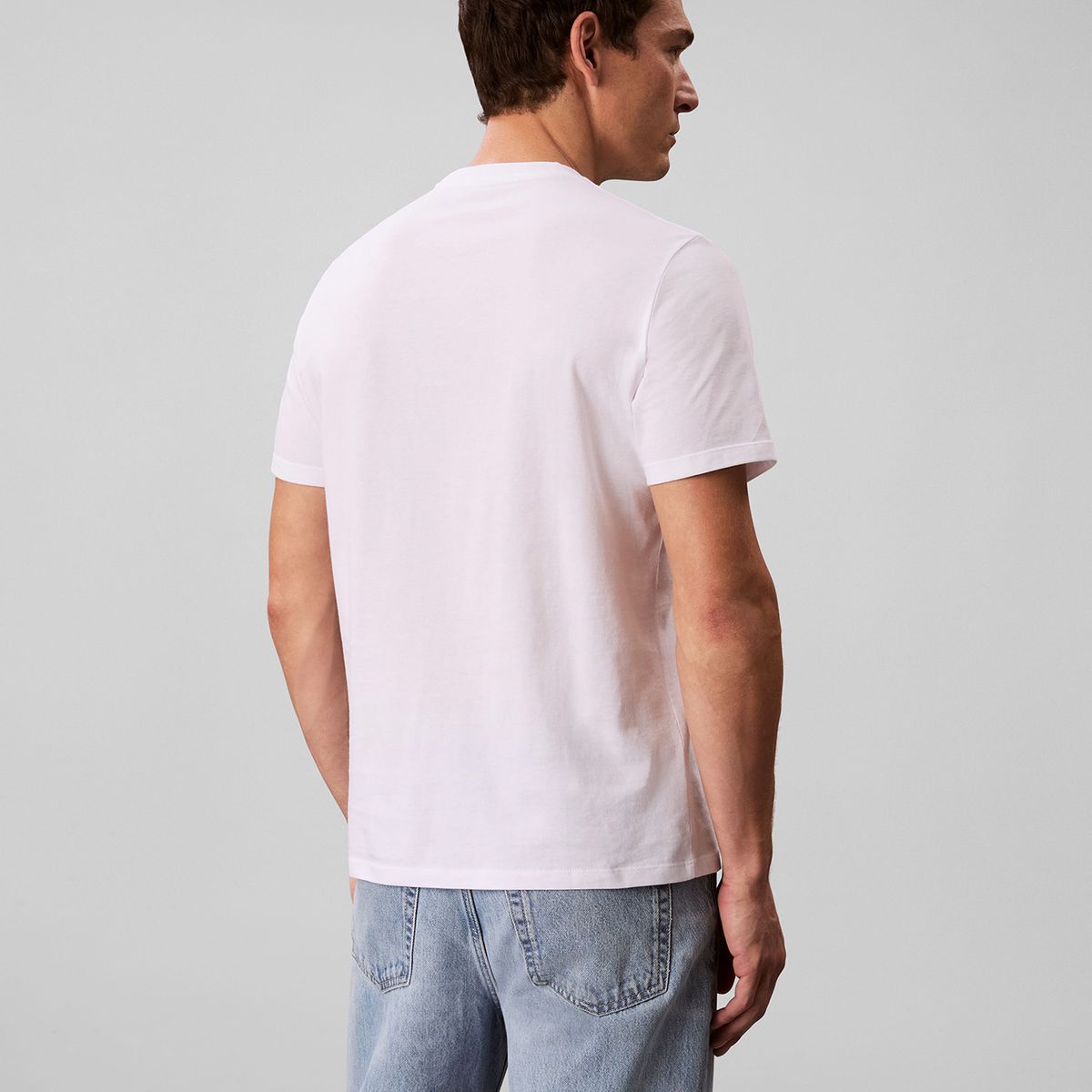 CALVIN KLEIN - Camiseta blanca con monograma gráfico Calvin Klein