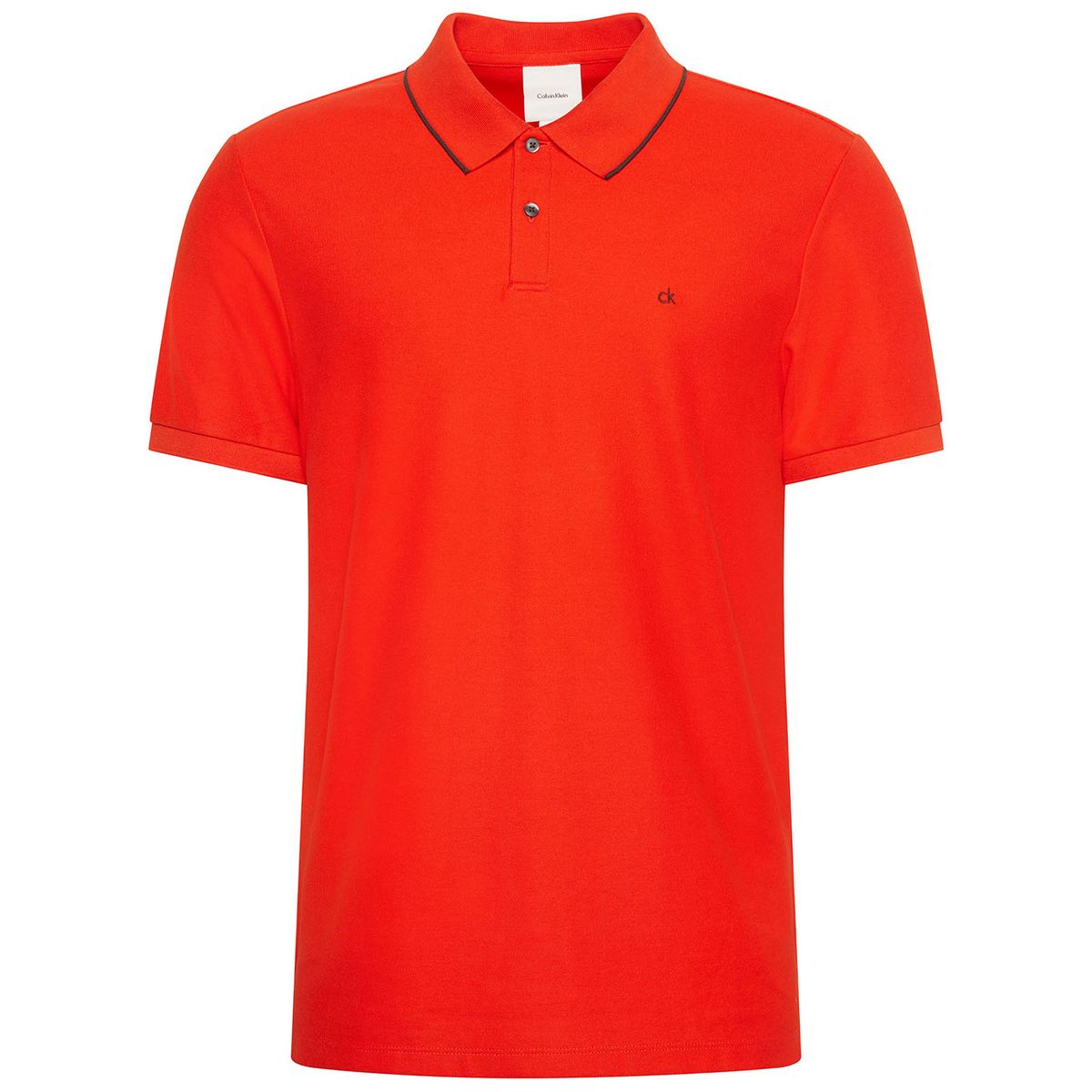 CALVIN KLEIN - Polo rojo de manga corta en tejido piqué Calvin Klein