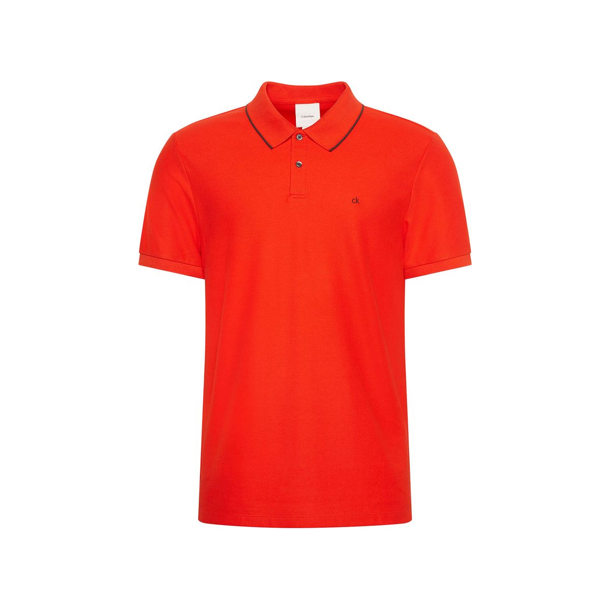 CALVIN KLEIN - Polo rojo de manga corta en tejido piqué Calvin Klein