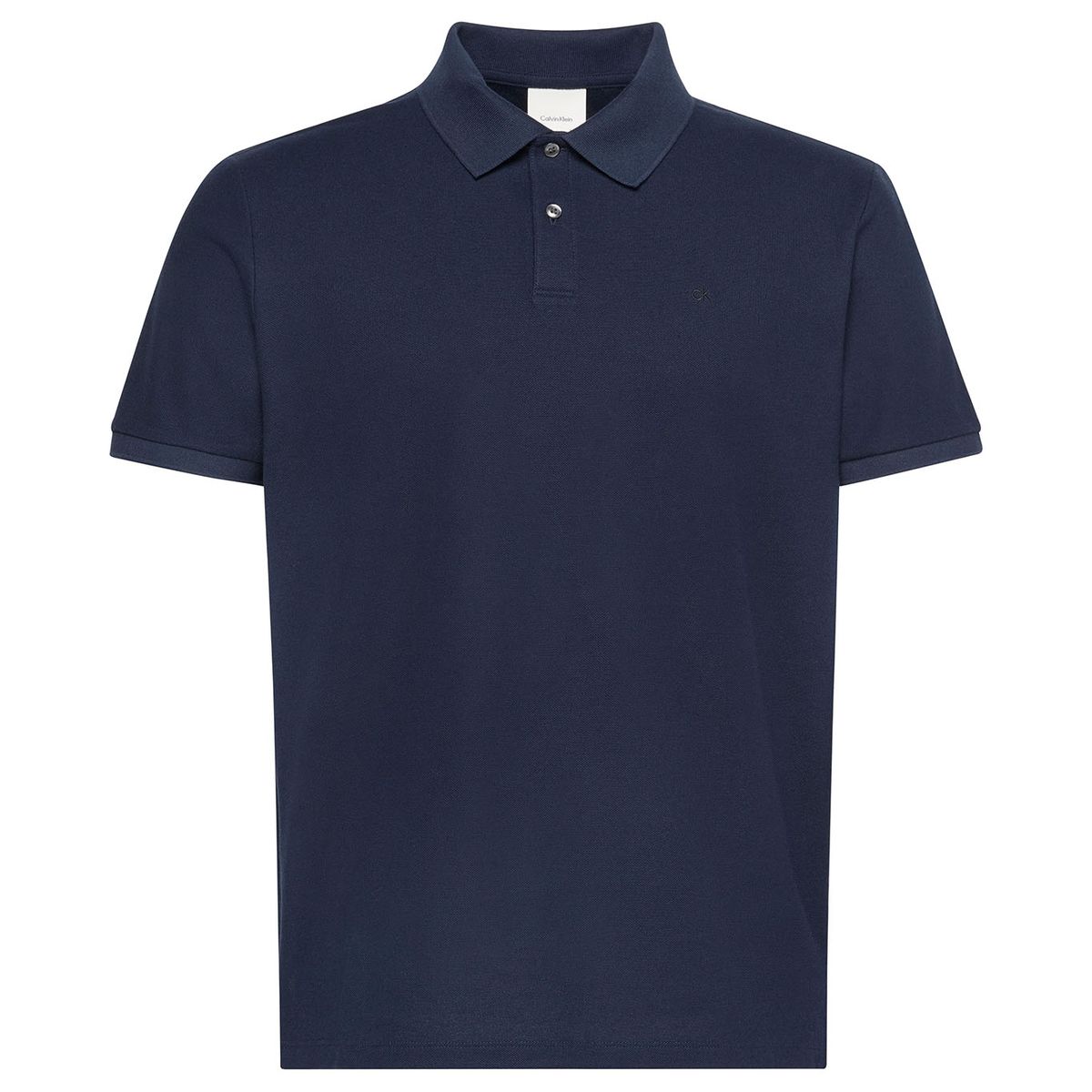CALVIN KLEIN - Polo azul de manga corta en tejido piqué Calvin Klein