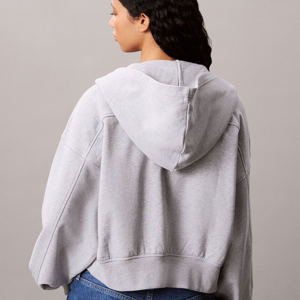 CALVIN KLEIN - Buzo gris con cremallera Calvin Klein