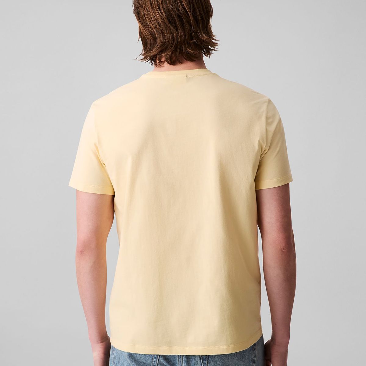 CALVIN KLEIN - Camiseta amarilla classic con monograma Calvin Klein