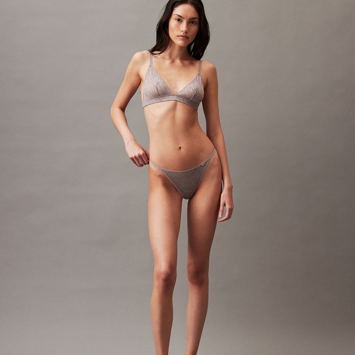 CALVIN KLEIN - Brasier gris triangular - Sheer Marquisette Calvin Klein