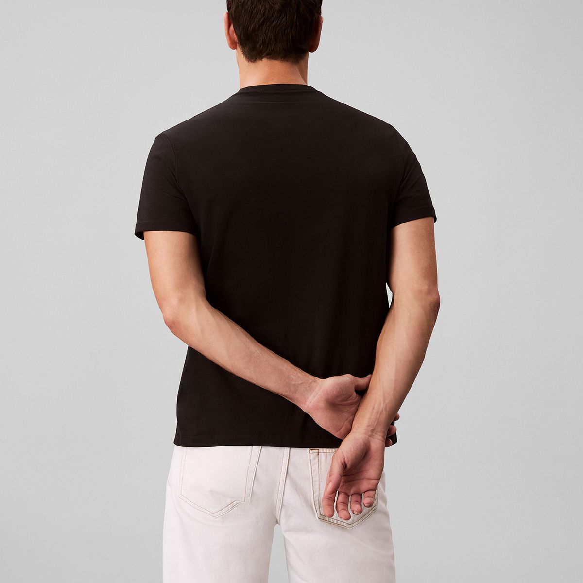 CALVIN KLEIN - Camiseta negra con box logo Calvin Klein