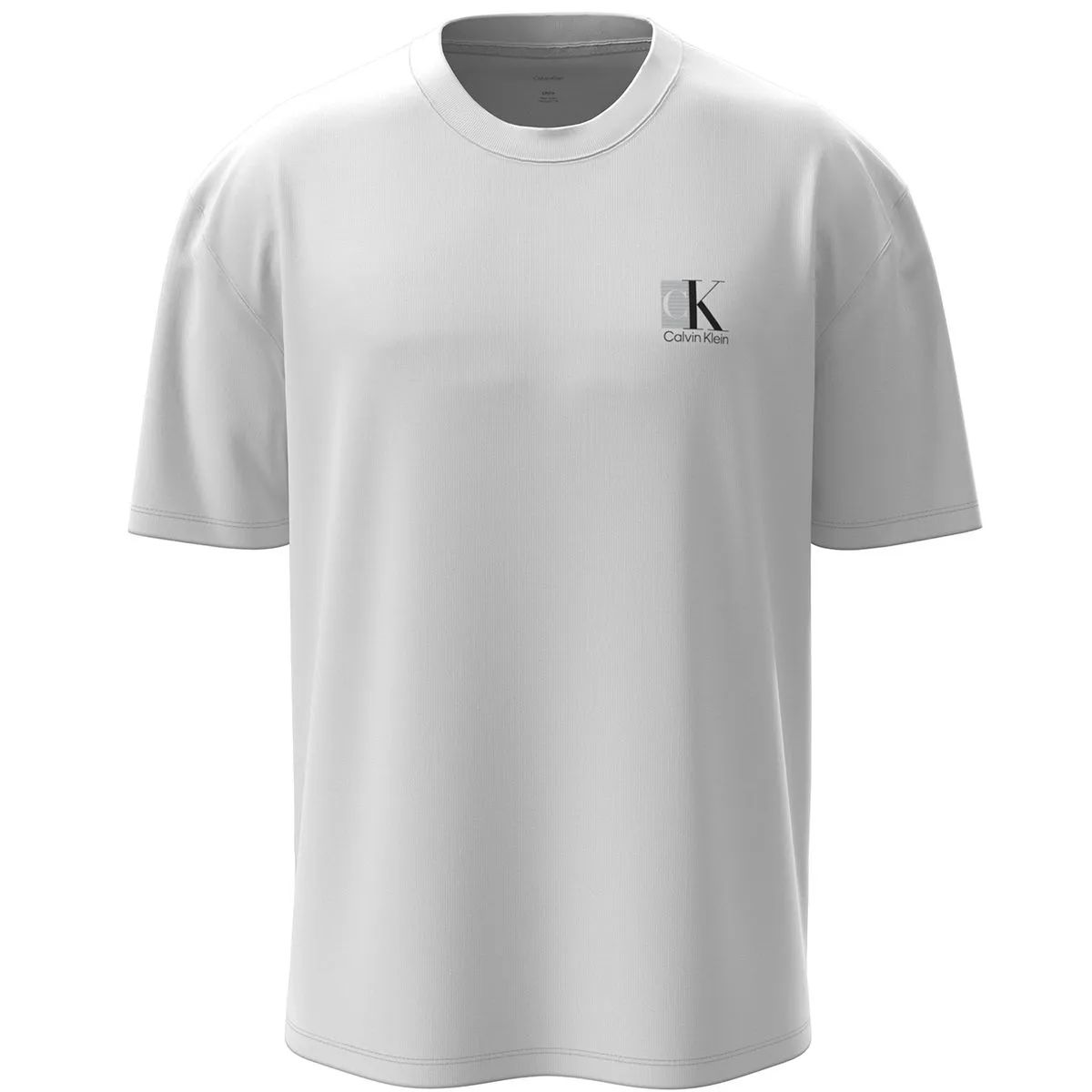 CALVIN KLEIN - Camiseta blanca sport con monograma Calvin Klein