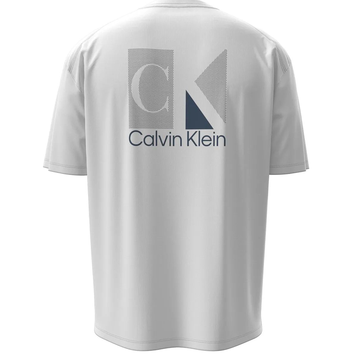 CALVIN KLEIN - Camiseta blanca sport con monograma Calvin Klein
