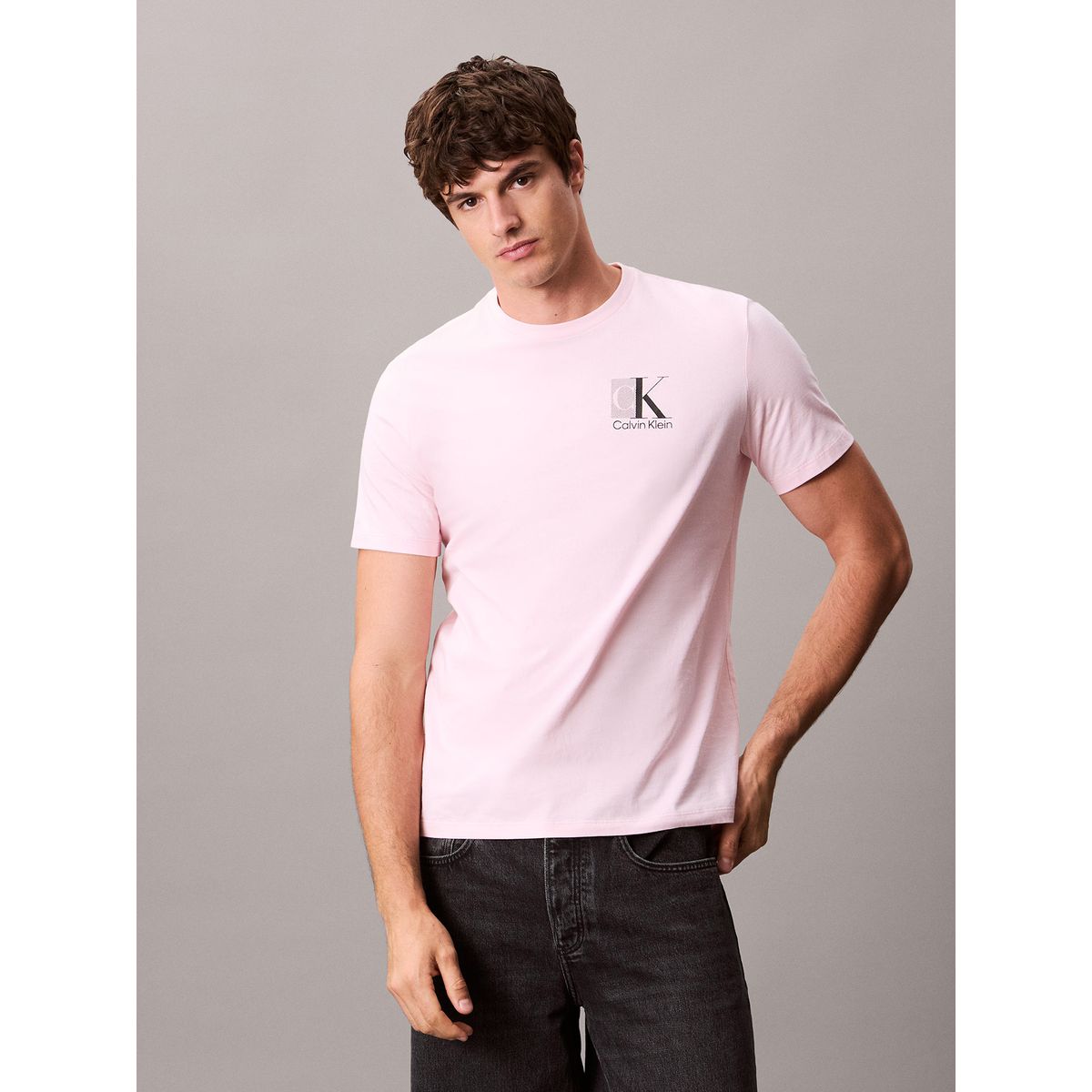 CALVIN KLEIN - Camiseta blanca sport con monograma Calvin Klein