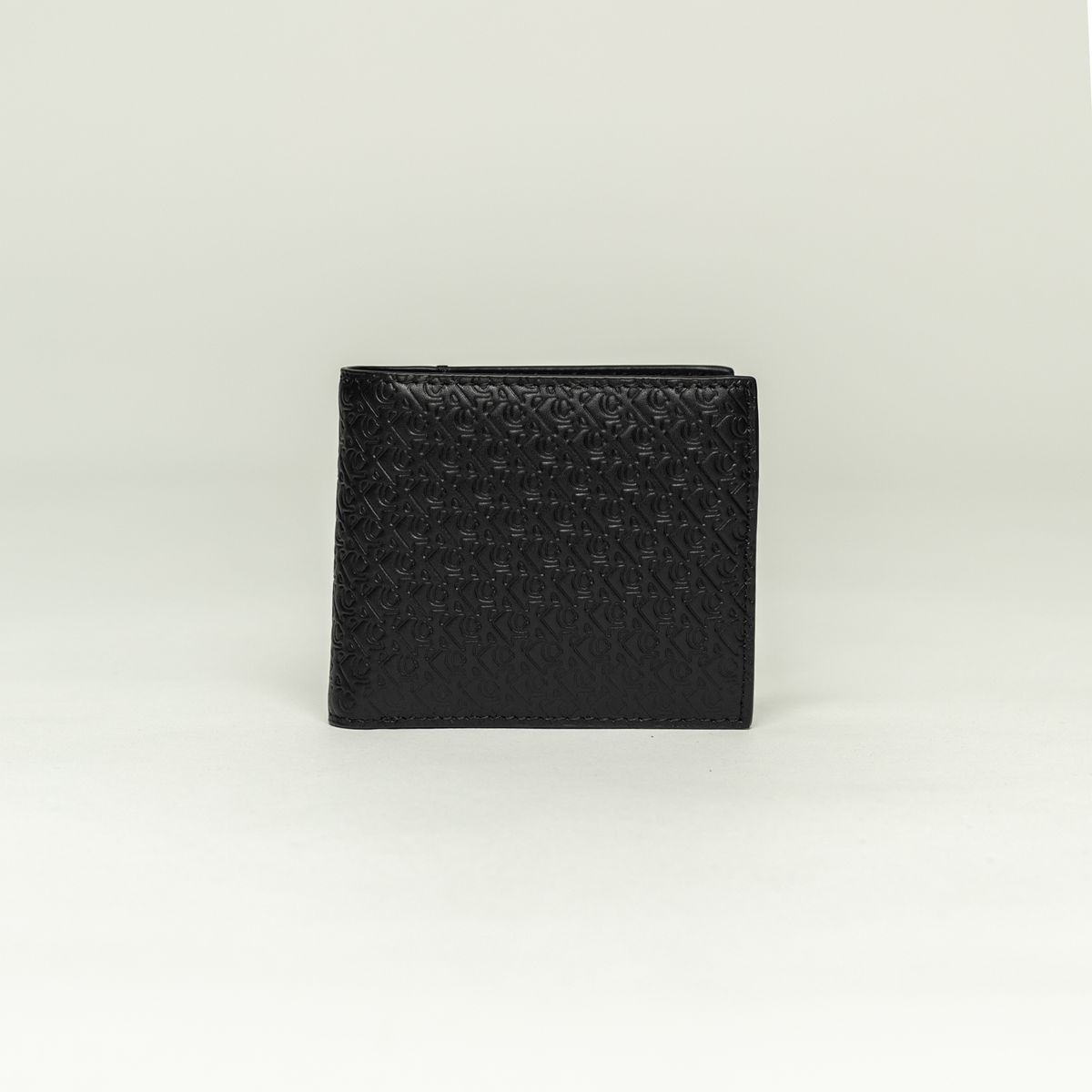 CALVIN KLEIN - Billetera negra billfold con monograma Calvin Klein