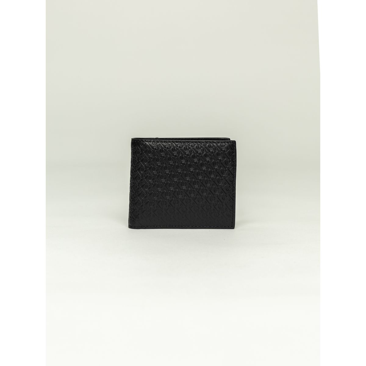 CALVIN KLEIN - Billetera negra billfold con monograma Calvin Klein