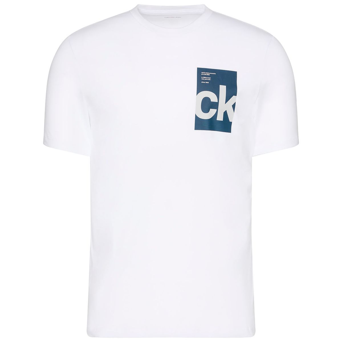 CALVIN KLEIN - Camiseta blanca con gráfico en caja Calvin Klein