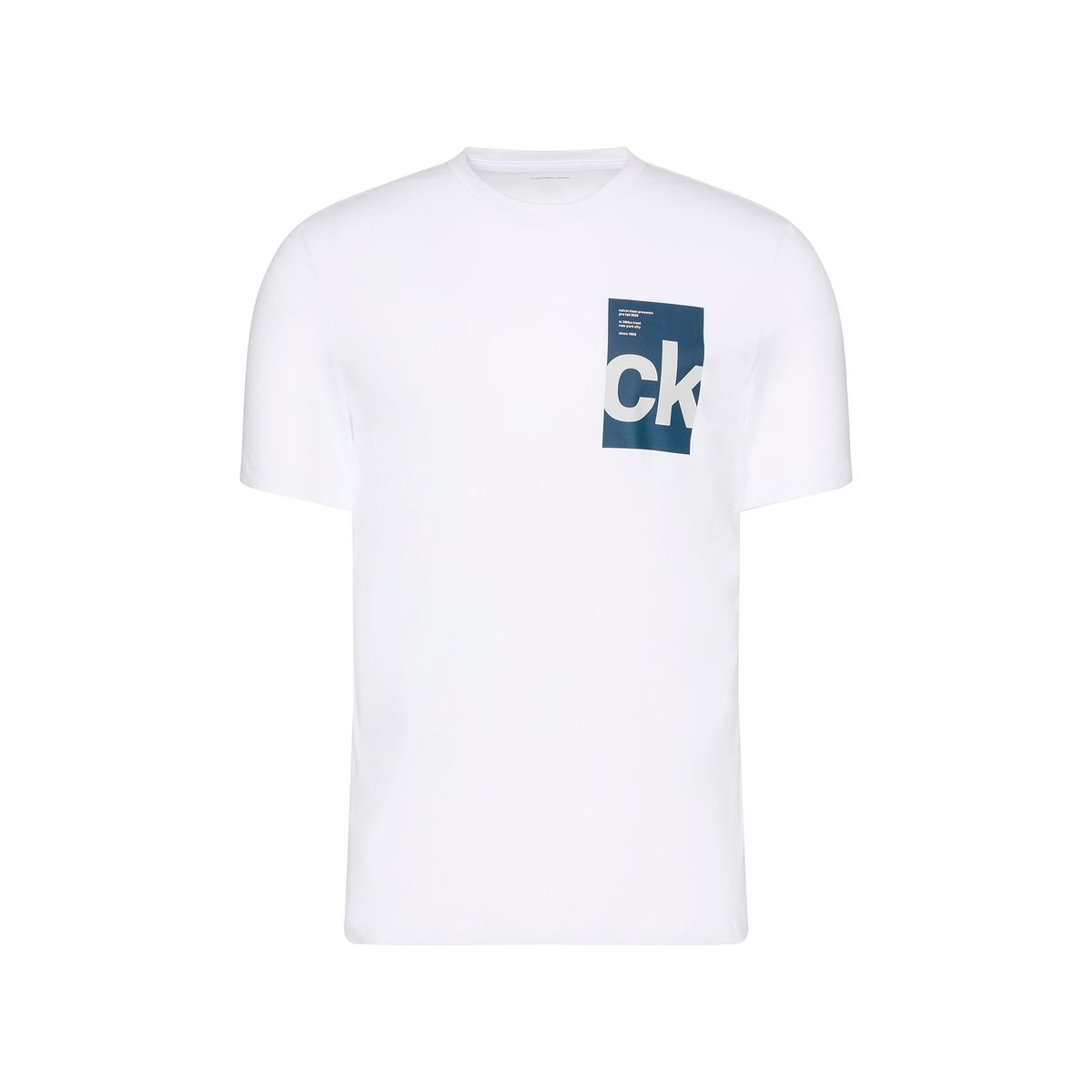 CALVIN KLEIN - Camiseta blanca con gráfico en caja Calvin Klein