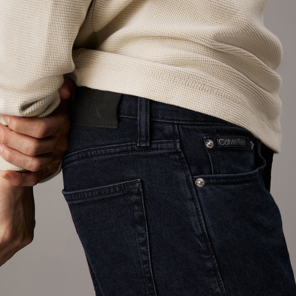 CALVIN KLEIN - Jeans negro slim Calvin Klein