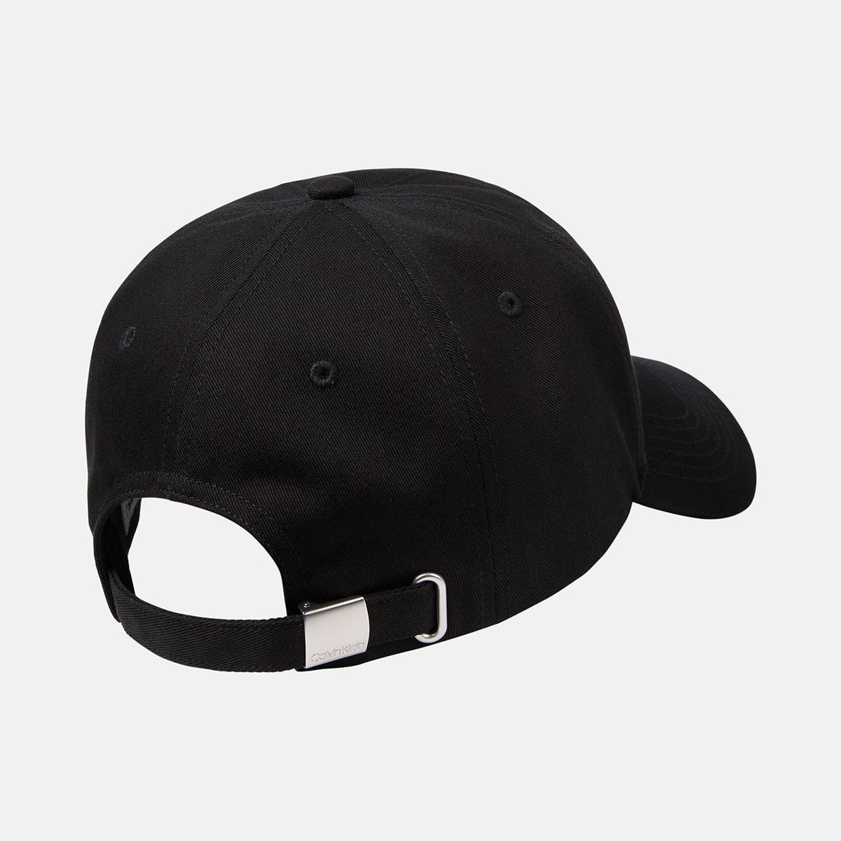 CALVIN KLEIN - Gorra negra de algodón con parche Calvin Klein