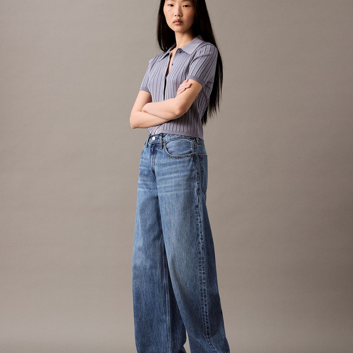 CALVIN KLEIN - Jeans morado relaxed Calvin Klein