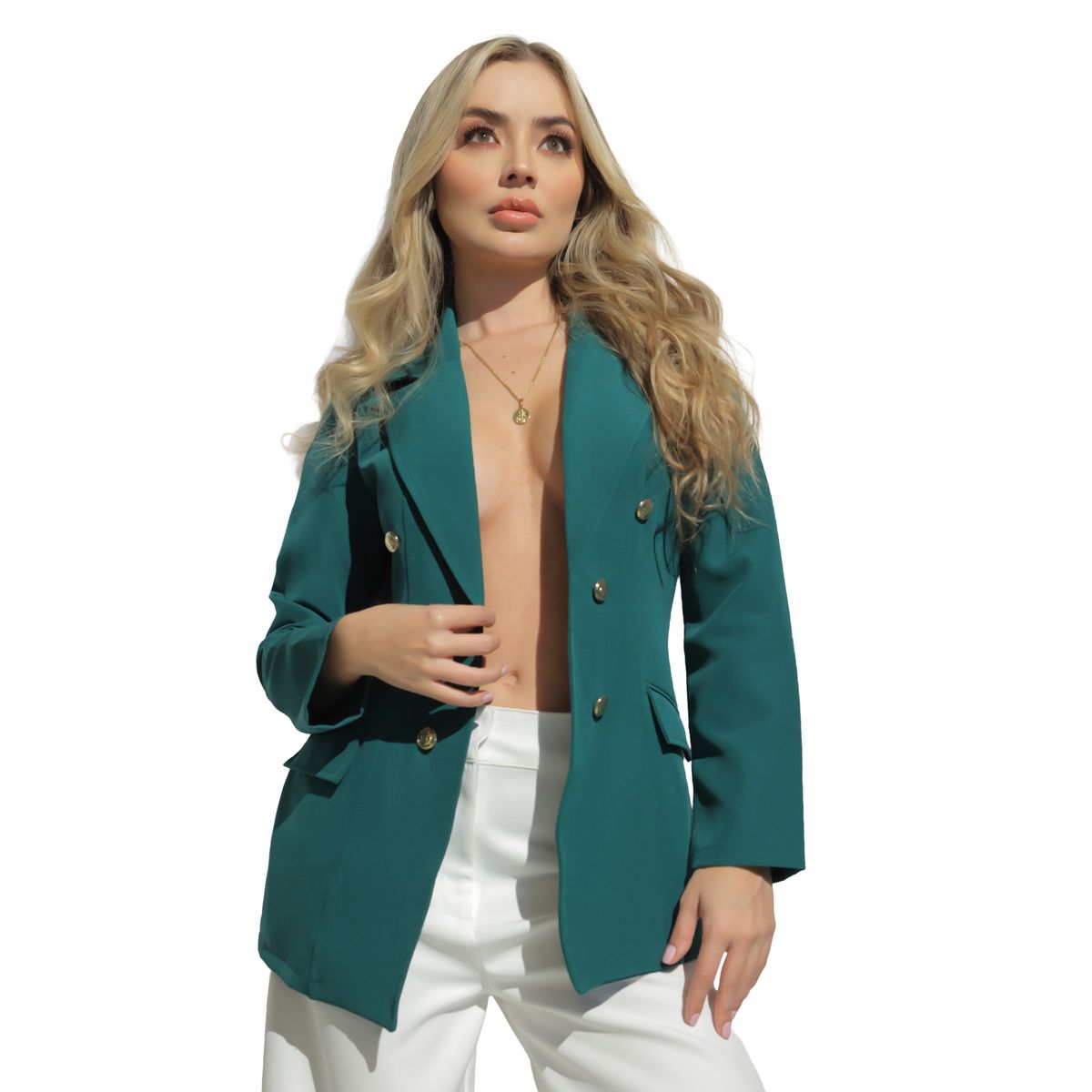 SYK - Blazer Para Mujer Con Botones Unicolor