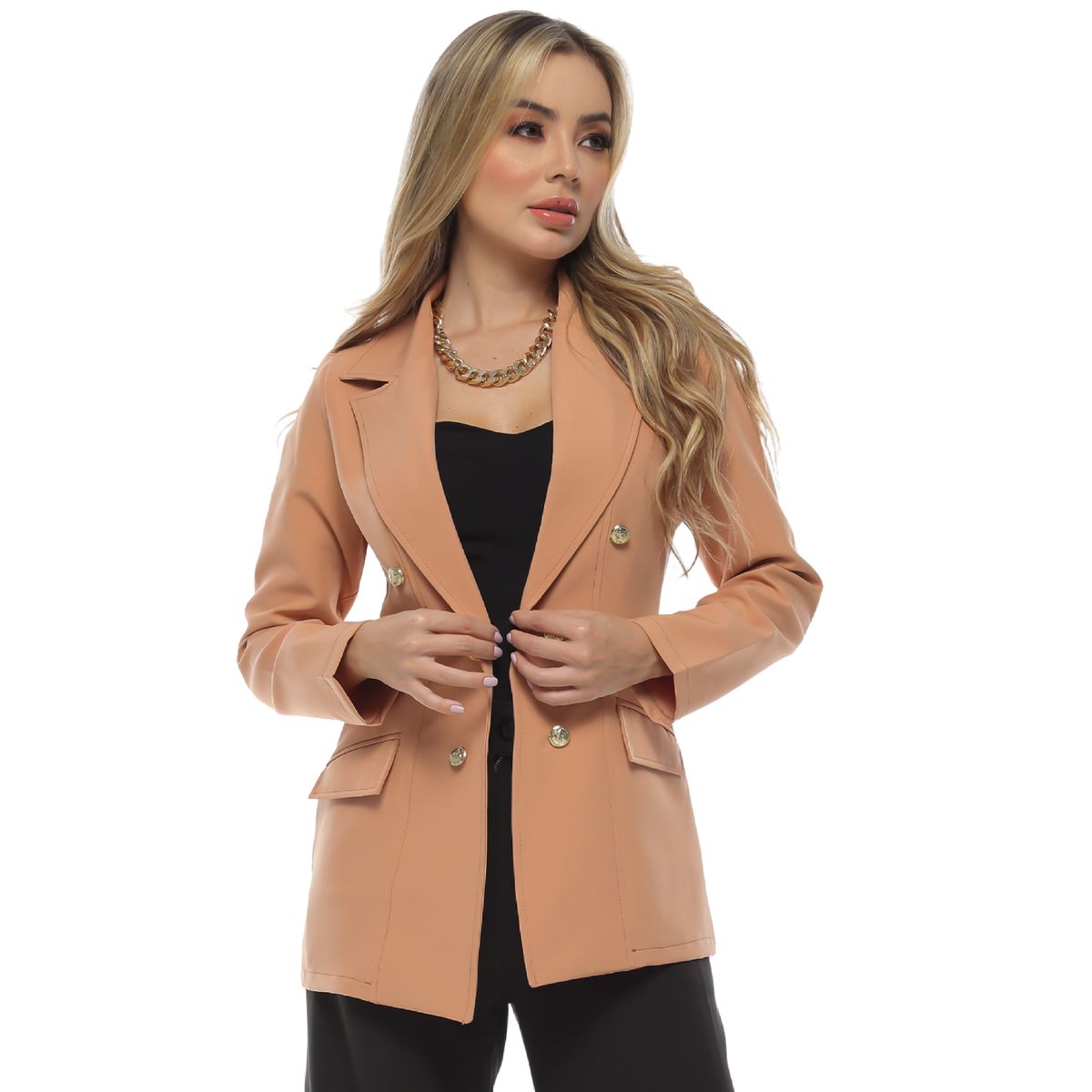 SYK - Blazer Para Mujer Unicolor Con Botones