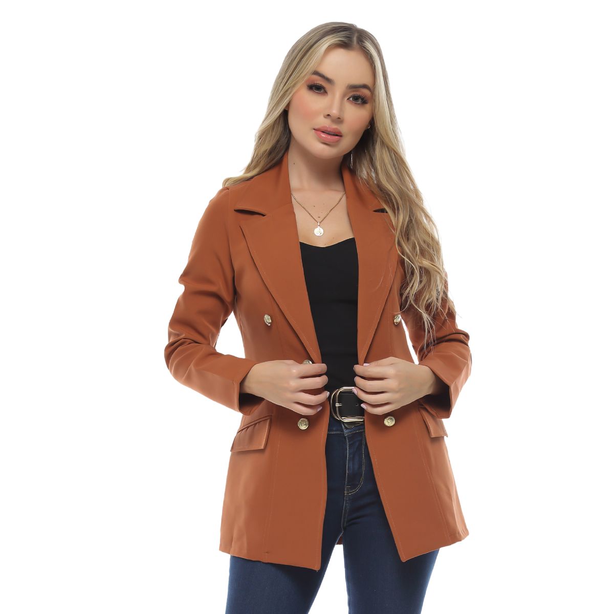 SYK - Blazer Para Mujer Unicolor Con Botones