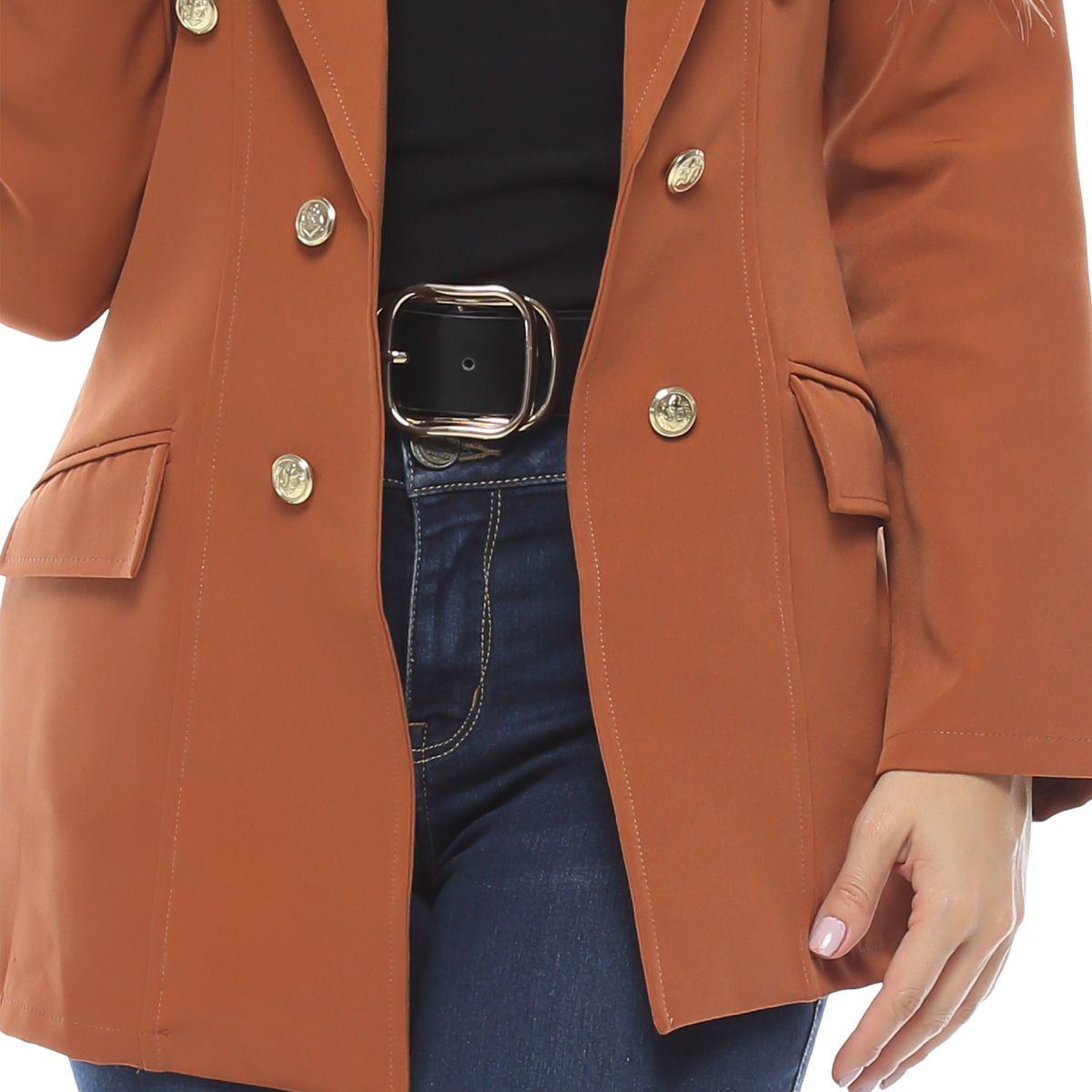 SYK - Blazer Para Mujer Unicolor Con Botones