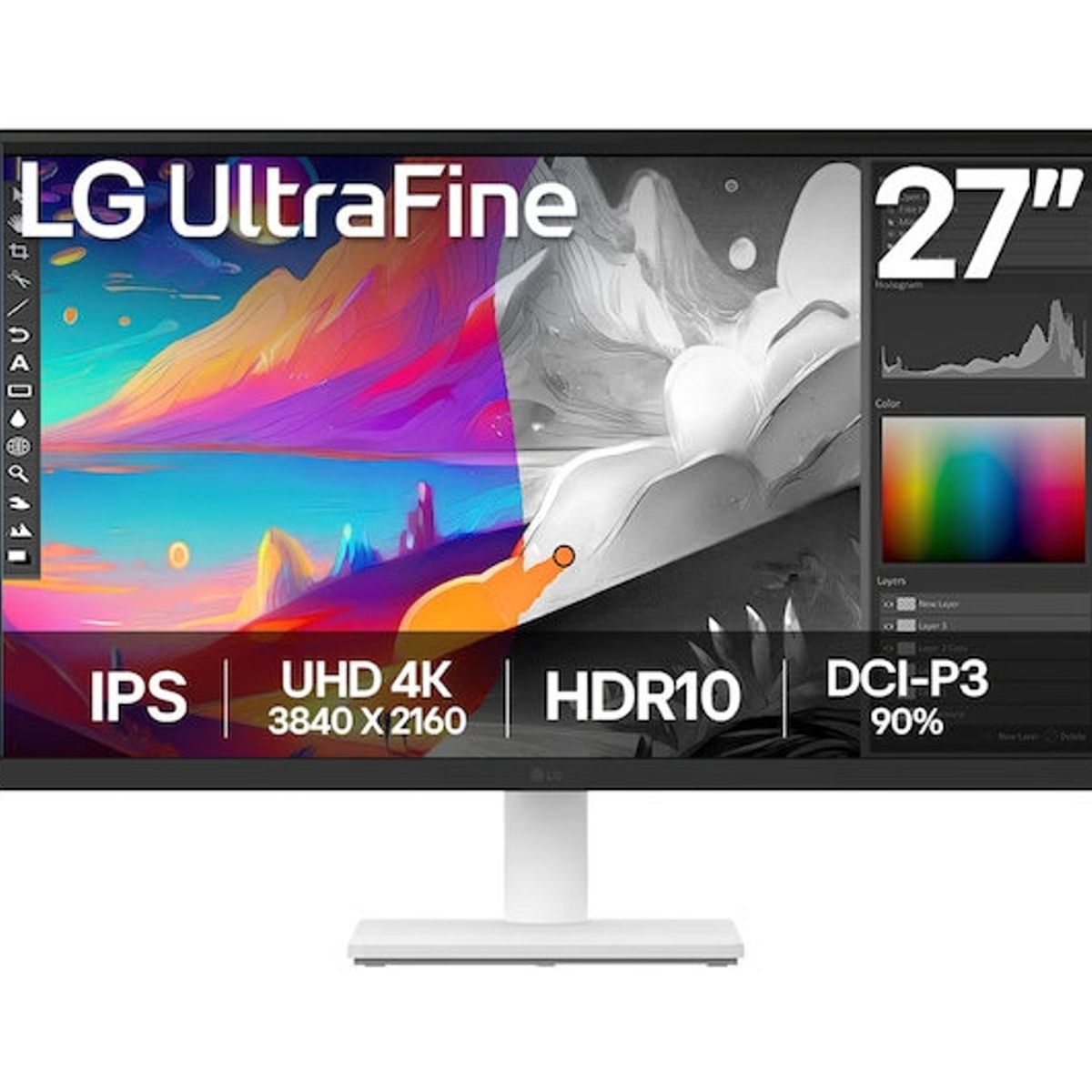 LG - Monitor LG UltraFine 27 IPS 4K HDR10 27US500-W UHD