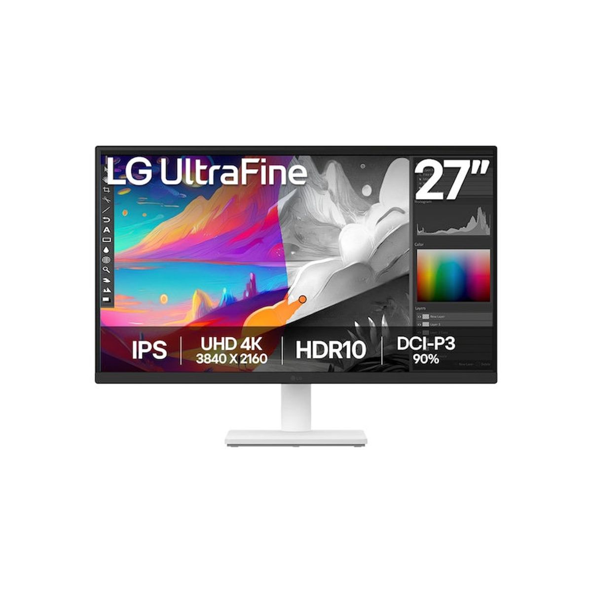 LG - Monitor LG UltraFine 27 IPS 4K HDR10 27US500-W UHD