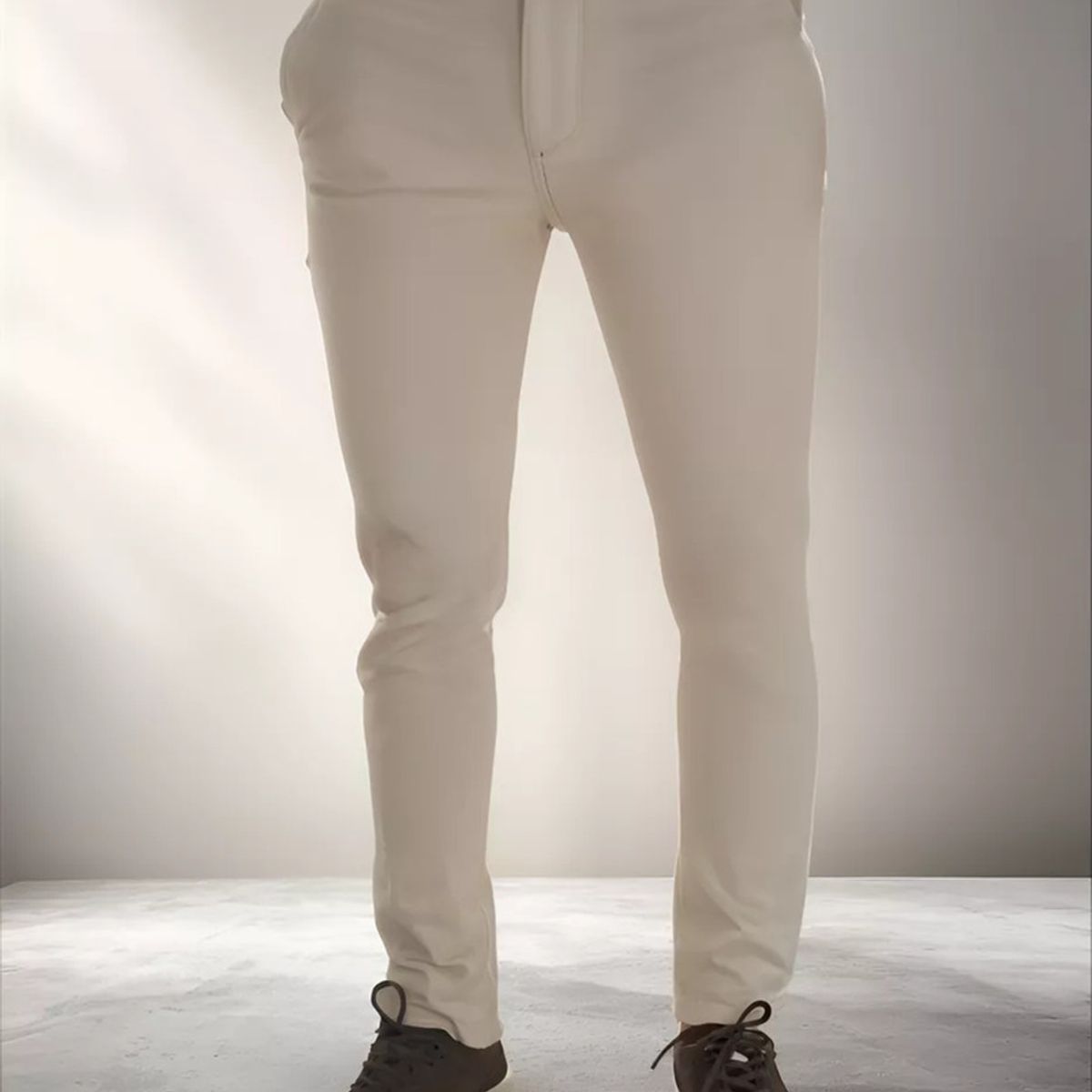 ABC - Pantalon dril licrado para hombre clasico colores drill elegante