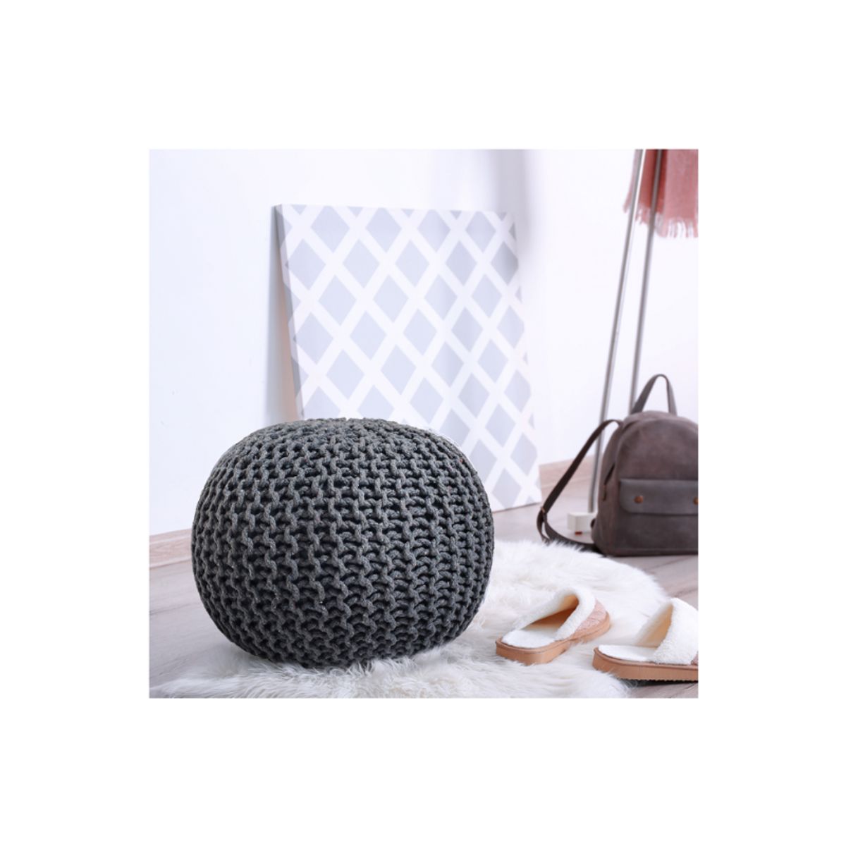 GENERICO - PUFF DORY GRIS CLARO 30 X 40