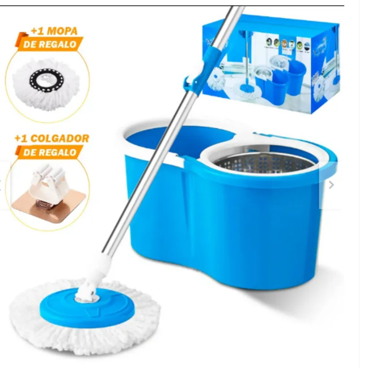 GENERICO - Trapero De Cubo Giratorio Mop360 + Repuesto