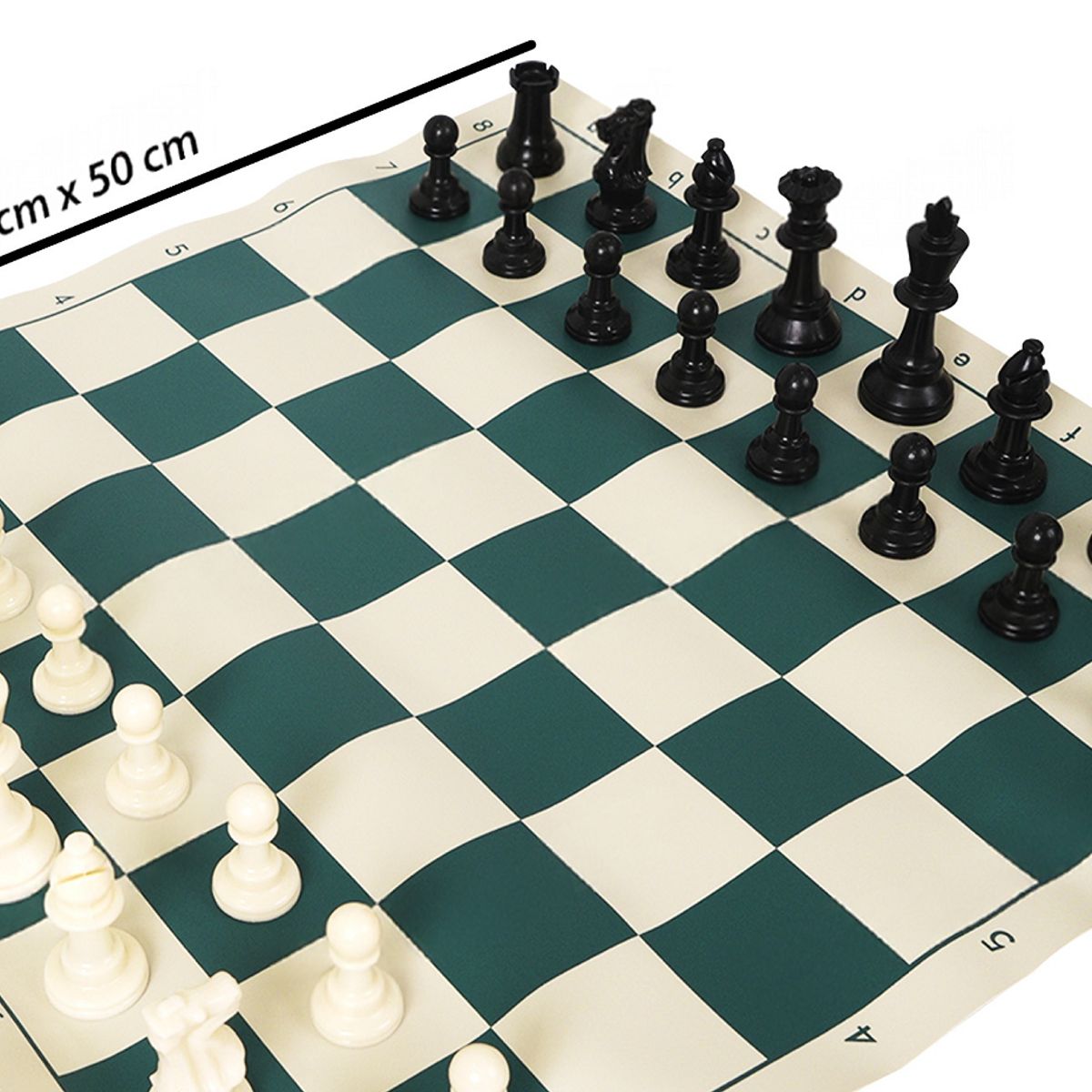 WONDER SPORT - AJEDREZ DE LUJO PORTÁTIL + ESTUCHE TUBULAR + LONA EN CUERINA