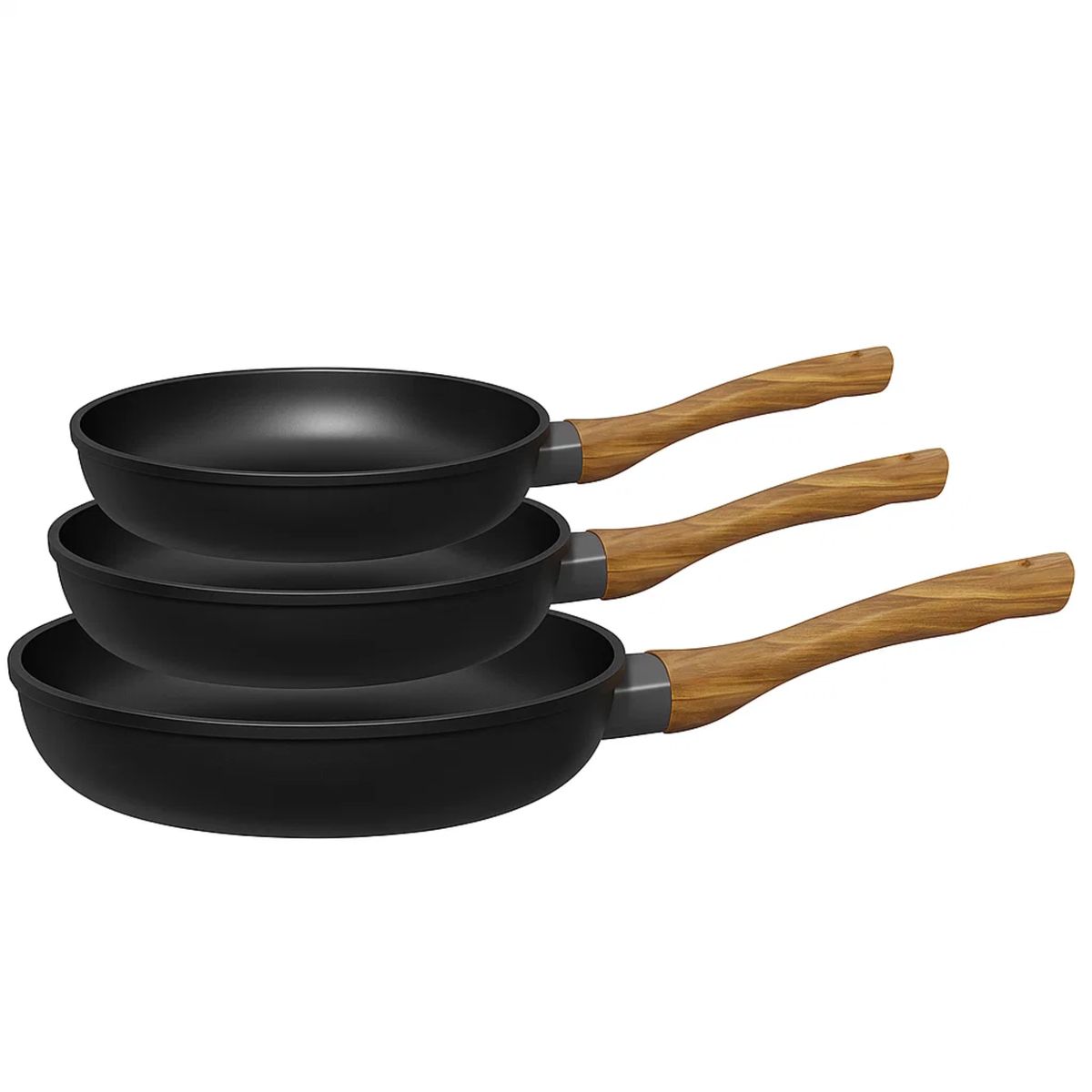 KITCHENWARE - Set x3 Sartenes Natura  Aluminio Forjado  Kitchenware