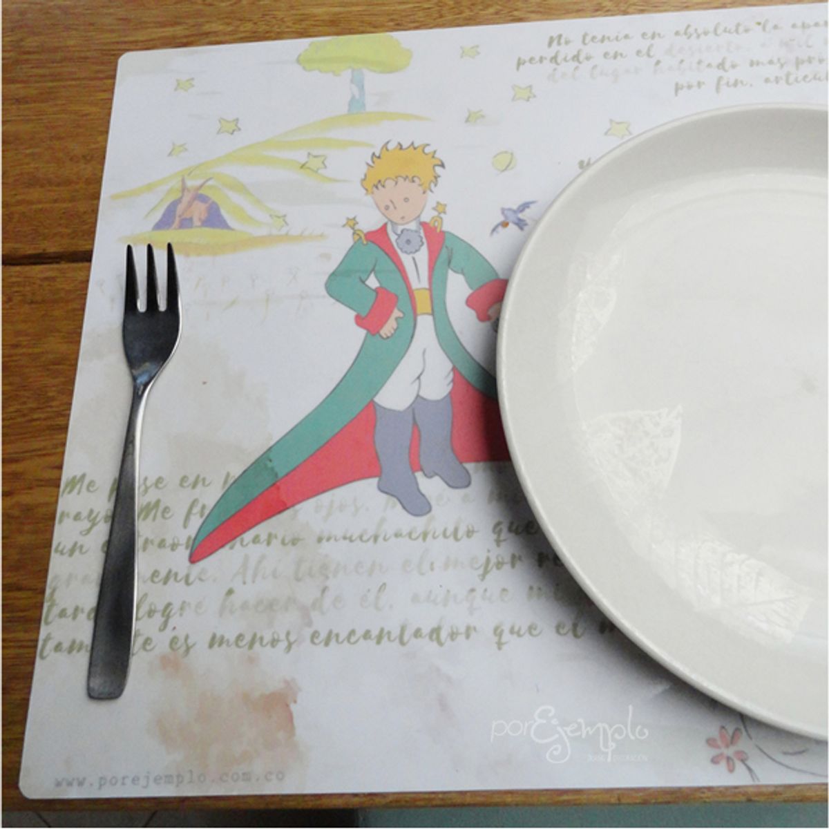 POR EJEMPLO DISEÑO Y DECORACION - 4 Individuales De Mesa El Principito