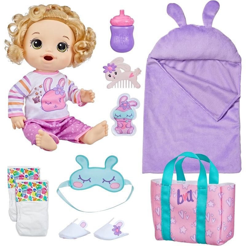 BABY ALIVE - Baby Alive Bunny Sleepover Muñeca Accesorios Amazon Exclusive