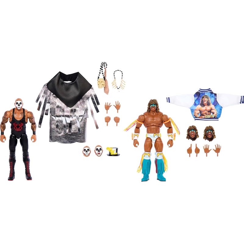 Mattel WWE Ultimate Edition actiefiguur en accessoires, 15,2 cm (6 in) Rey Mysterio verzamelset met verwisselbare koppen en handen, 30 scharnierpunten